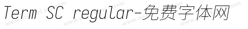 Term SC regular字体转换